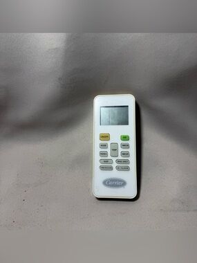 OEM Carrier RG52F3/BGEFU1 White Wireless Room Air Conditioner Remote Control
